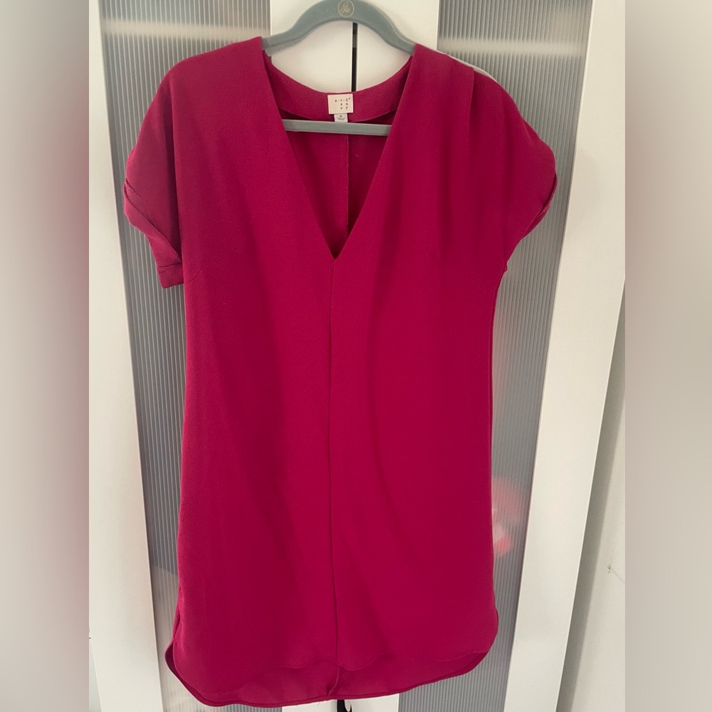 a new day Deep Pink V-Neck Dress